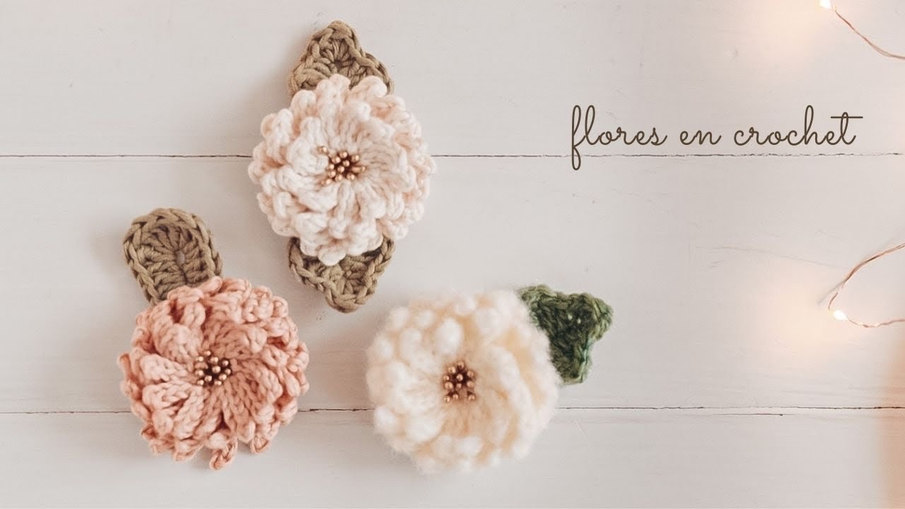 FLOR EN CROCHET | Crisantemo | tutorial paso a paso.