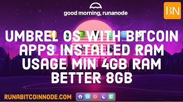 🟧 Umbrel OS with Bitcoin apps installed ram usage min 4GB ram, better 8GB