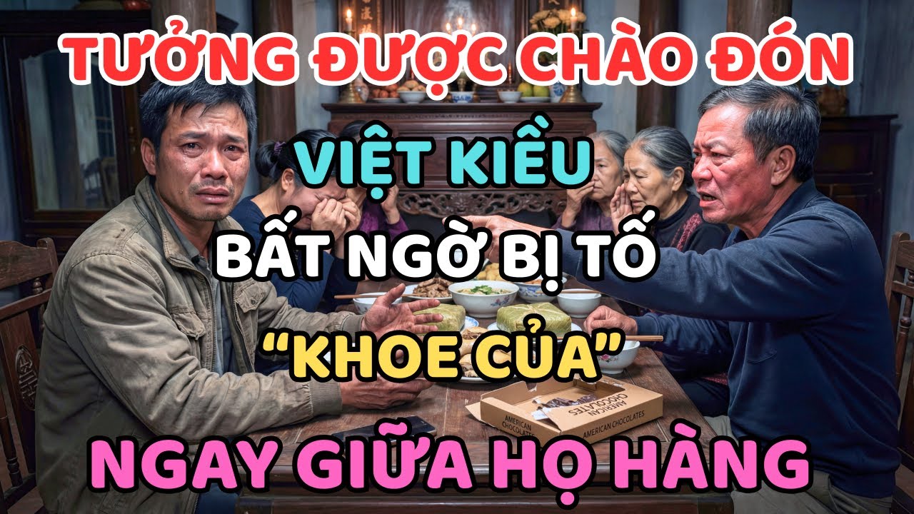 TƯỞNG ĐƯỢC CHÀO ĐÓN, VIỆT KIỀU BẤT NGỜ BỊ TỐ “KHOE CỦA” NGAY GIỮA HỌ HÀNG