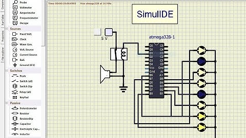 Getting Started with SimulIDE| Hom to make micro-controller circuit and burn Hex file