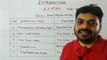 Introduction Civil Engineering IV sem SBTE Bihar