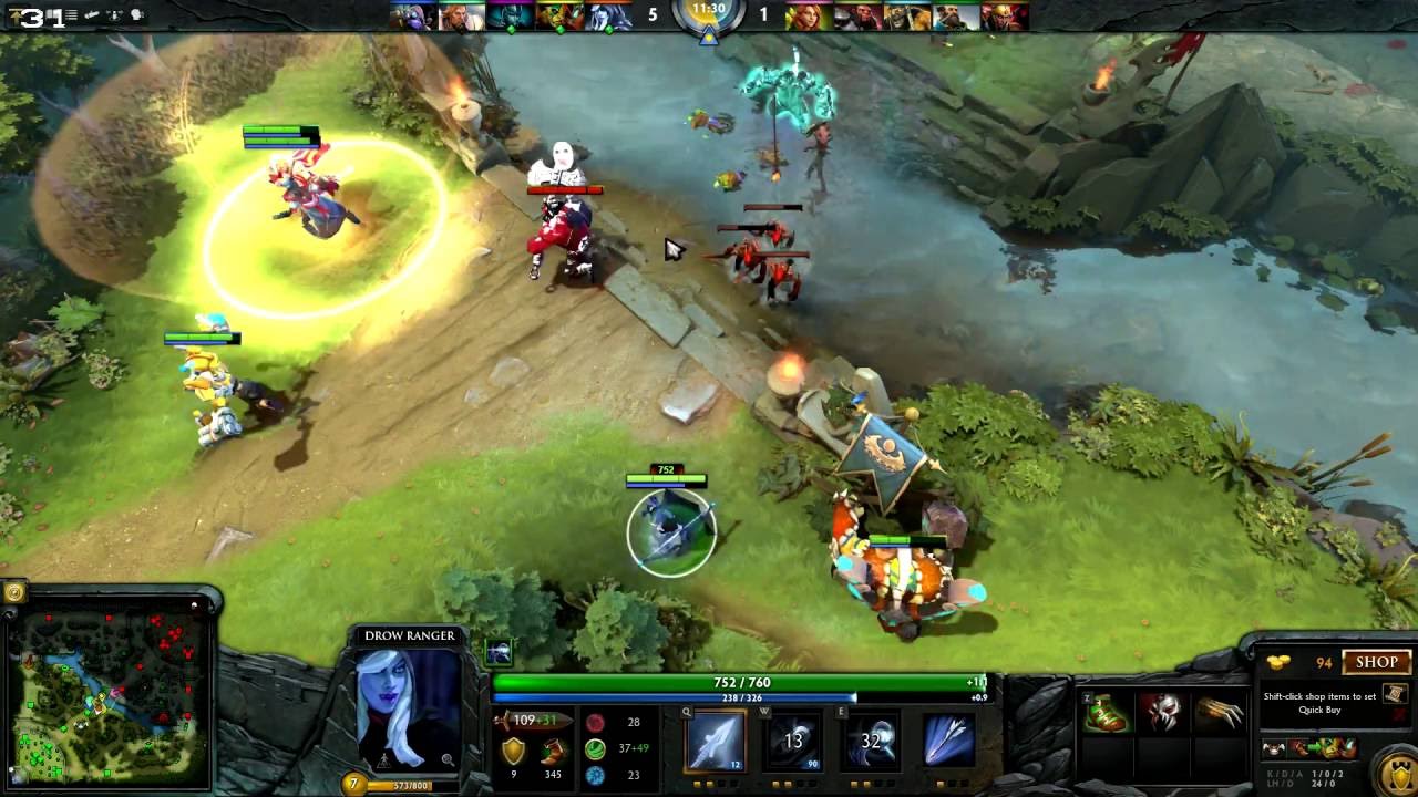 Dota 2 Drow Ranger Gameplay Online 5 Vs 5 Multiplayer