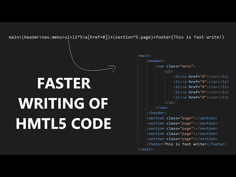 5 x Faster Html5 Code Writing | Emmet Abbreviation