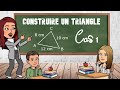 Comment construire un triangle cas 1  avec la longueur des trois cts