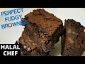 FUDGY CHOCOLATE BROWNIES RECIPE - How to make Fudgy Brownies EASY - Halal Chef