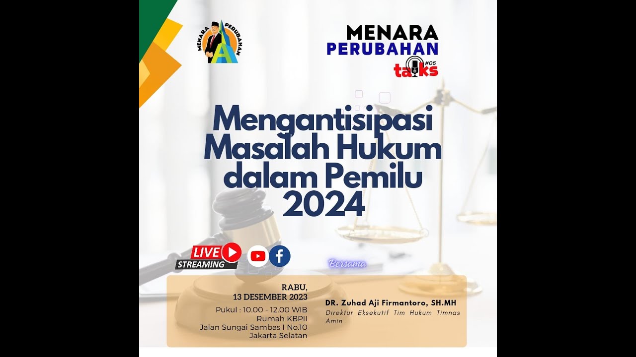 Zuhad Aji Firmantoro: Mengantisipasi Masalah Hukum dalam Pemilu 2024