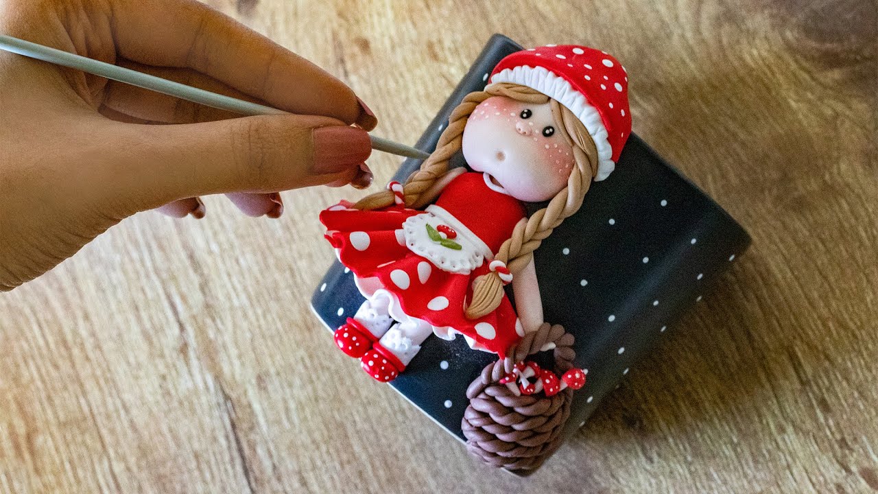Polymer Clay Doll on Mug Tutorial | Mushroom Girl