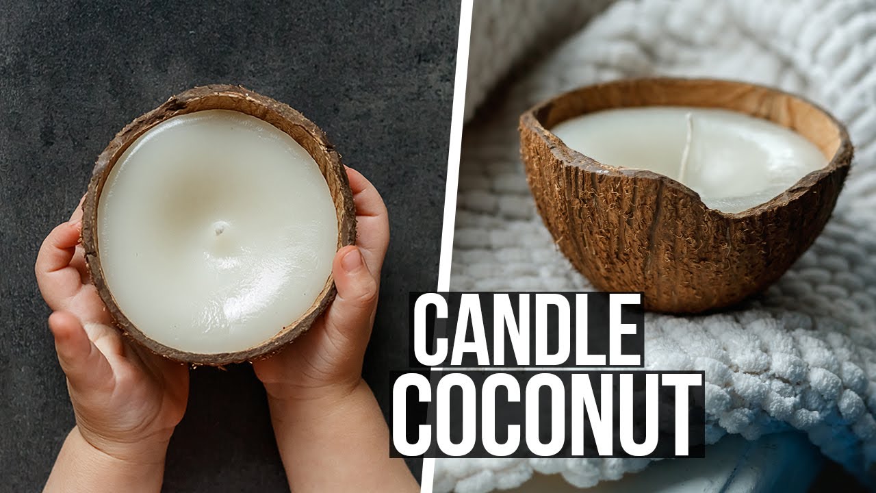 DIY COCONUT Shell CANDLE 