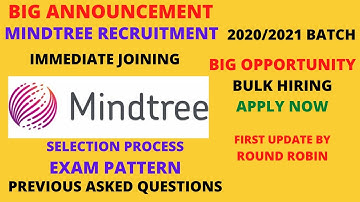 Mindtree Recruitment 2021 | Exam Pattern | Selection Process | Mass Hiring | Off-Campus