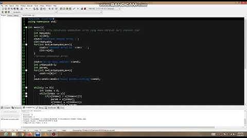 Program mengurutkan bilangan terkecil keterbesar menggunakan metode bubble sort