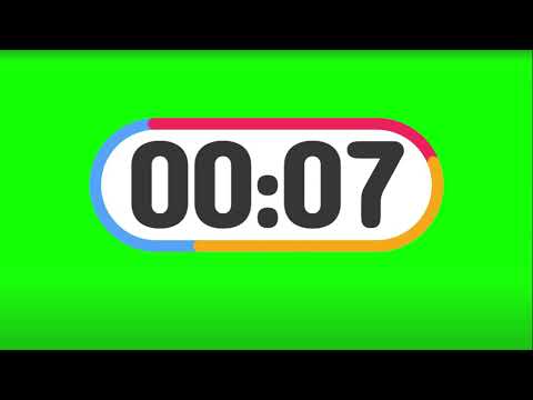 17 Second countdown timer with beep at every second 🔔|Greenscreen | copyright free