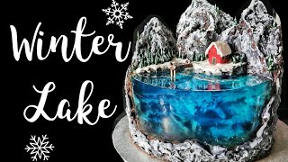 Island Cake - Winter Theme | Christmas Cake | Winter Lake Jello Cake | Gelatin Cake | Торт Остров