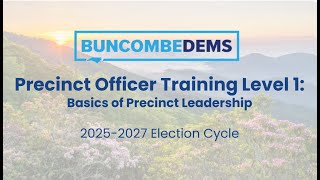 Precinct Officer Training Level 1