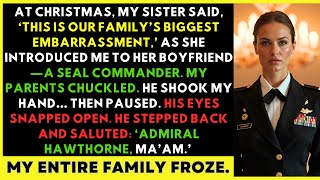 My Sister Humiliated Me in Front of Her Navy SEAL Fiancé—Until He Recognized My Rank and Saluted...