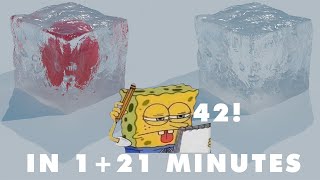 How to create an realistic ice cube in 1+21 Minutes Tutorial