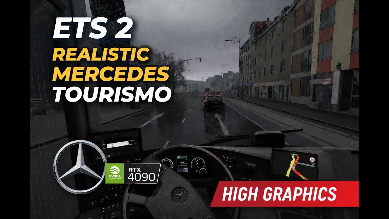 Euro Truck Simulator 2 | Ultra Realistic Mercedes Tourismo Bus Driving (RTX 4090 • High Graphics)