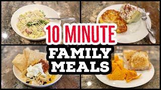 FAMILY MEALS IN 10 MINUTES (OR LESS) // EASY, QUICK DINNERS // KID FRIENDLY