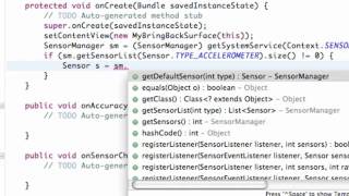 Android Application Development   126   Setting up Sensor Manager