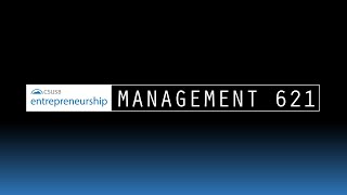 Introduction MGMT 621 - Entrepreneurship & New Ventures - Fall 2015