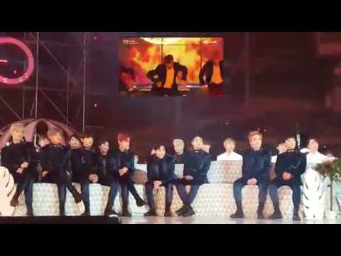 EXO & Seventeen reaction to BTS (BST+FIRE @ MMA 2016)