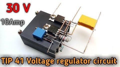 [New]simple electronic voltage regulator circuit using tip41c transistor