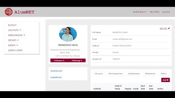 AlumNET | CSE 216 DB Project | BUET CSE 18
