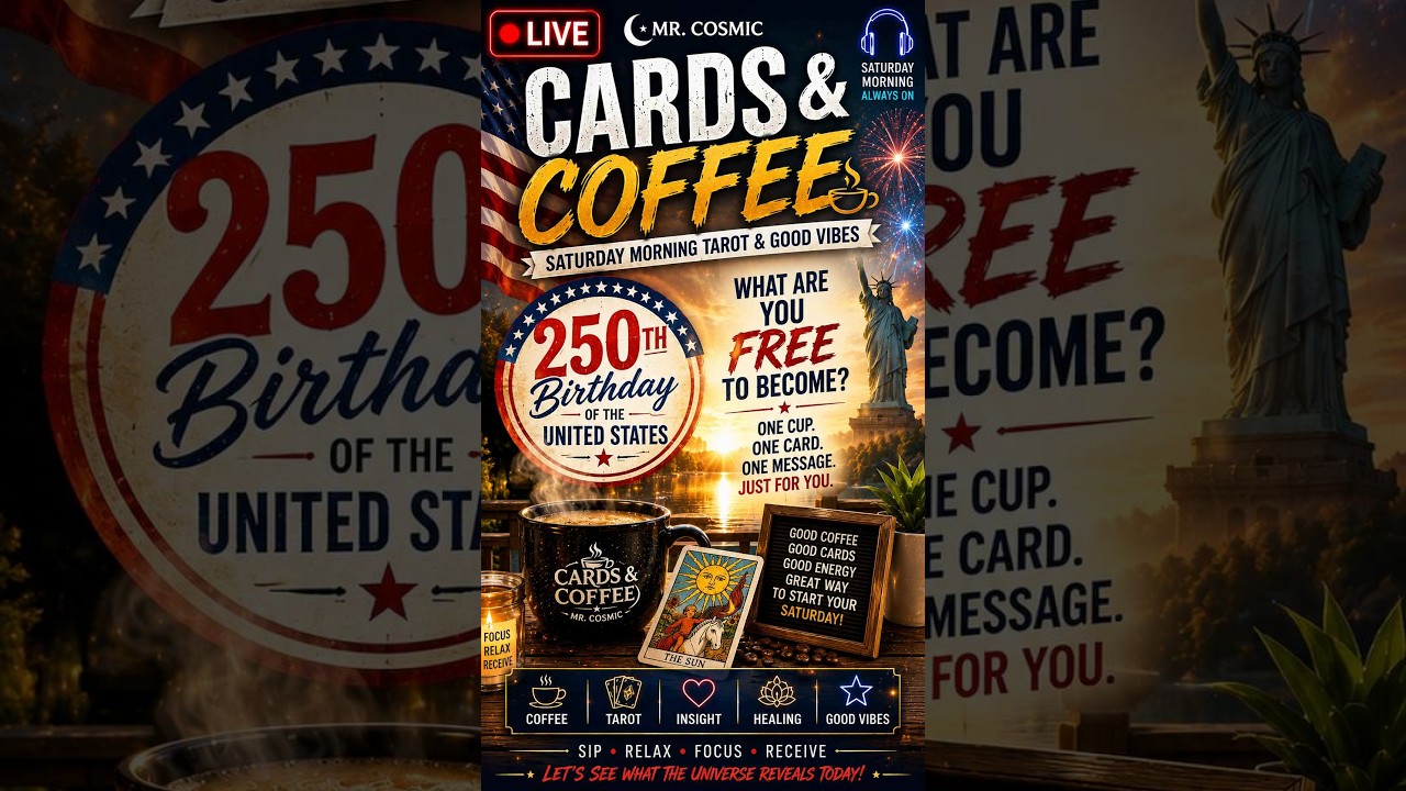 ☕ LIVE TAROT | Your Freedom, Reflection & Hope 🎂 #mrcosmic #tarot #America250 #USA250 thumbnail