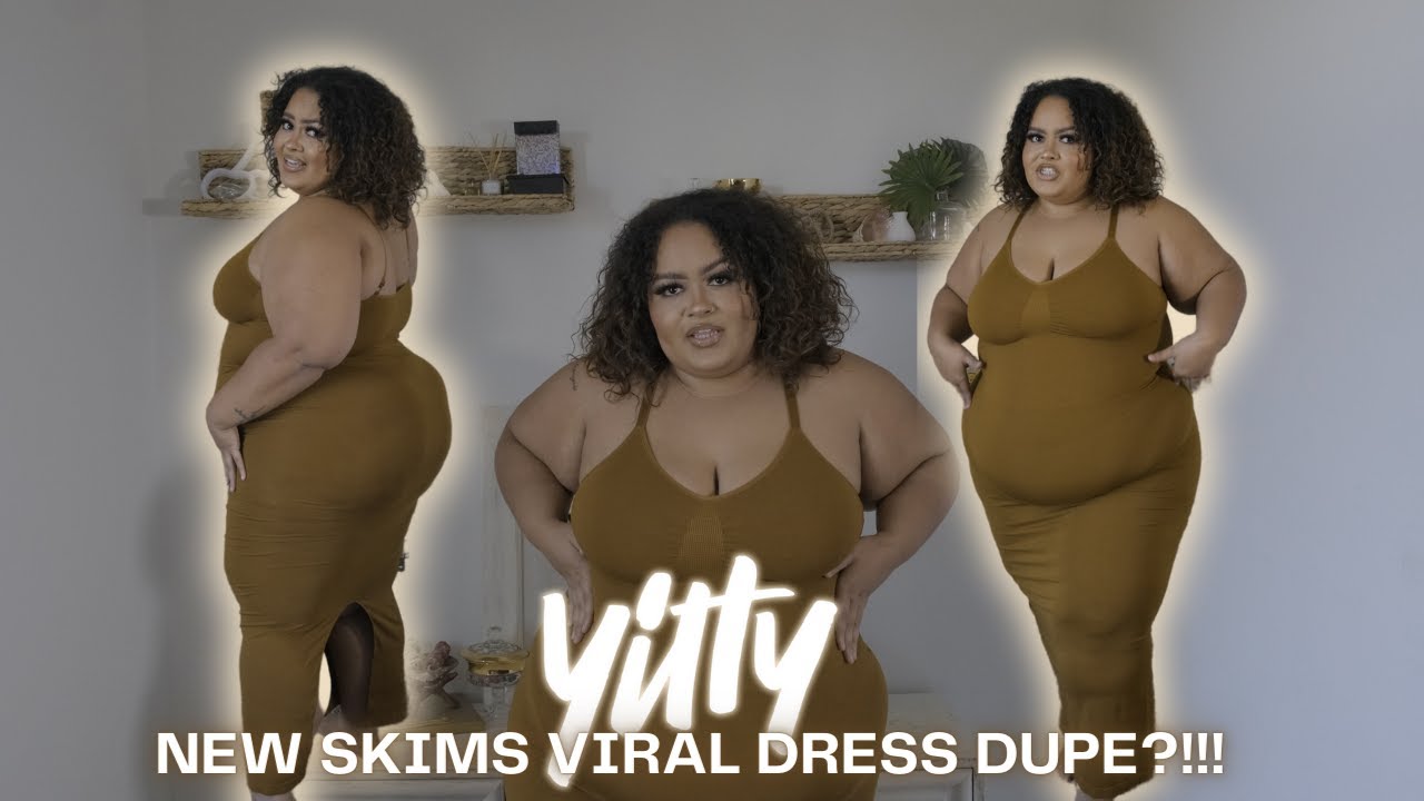 YITTY PLUS SIZE TRY ON HAUL | NEW SKIMS SLIP DRESS DUPE!? | THE ONLY DRESS YOU'LL EVER NEED! | 3X