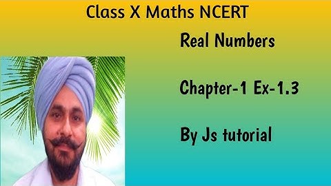 Q-3 (1) Ex-1.3 Chapter-1 Real numbers Class10 Maths NCERT by Js tutorial