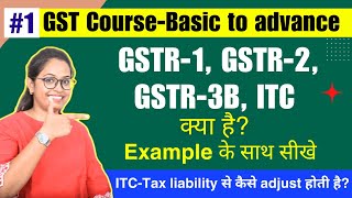 #1 What is GSTR-1, GSTR-2, GSTR-3B,ITC In detail | GST basic to advance sikhe