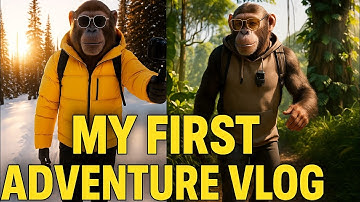 Monkey Bhai’s First Vlog – You Won’t Believe Where He Went ! #aivideo #monkeyvlogs #veo3