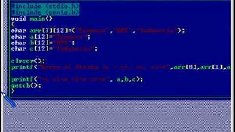 C C++ Program - array of String Part 2