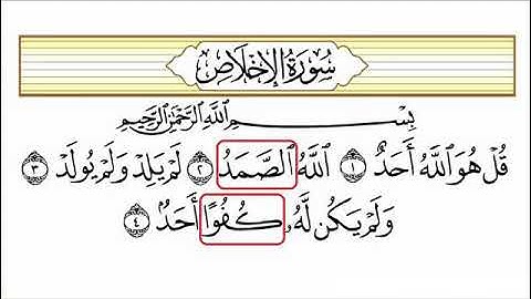 معاني كلمات سوره الاخلاص