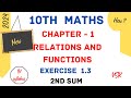 10th Maths / unit 1/ Relations & Function Exercise 1.3 2nd Sum #function #relation #mathswithvsk