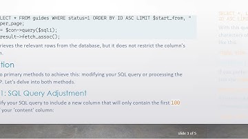 How to Display Only the First n Characters of a Column in MySQL with PHP