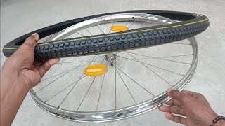 সাইকেলের টায়ার কিভাবে পড়াতে হয়!How to inflate bicycle tires!#cycle