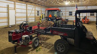 #938 Fighting the Darkness, Second Shift Firewood Splitting with Wolfe Ridge Splitter