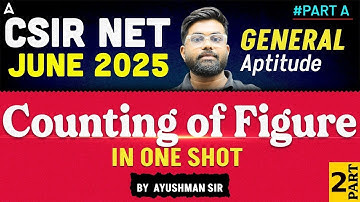 CSIR NET June 2025 | General Aptitude Part A | Counting of Figure Part 2  | By Ayushman Sir