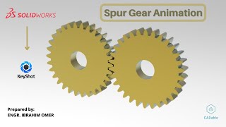 Design Spur Gears Solidworks | Export Motion Study | Spur Gear Animation | Solidworks Motion Study