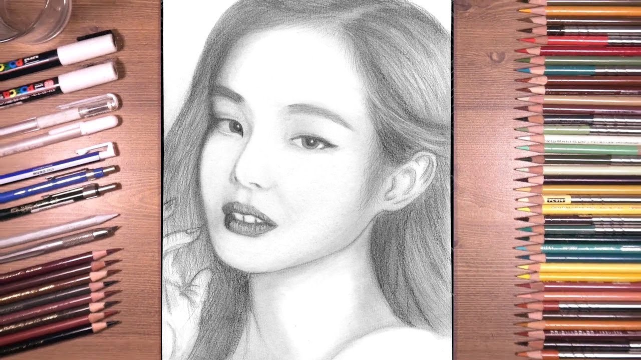 WOW, cara menggambar BLACKPINK Jennie Speed Drawing BLACKPINK - YouTube