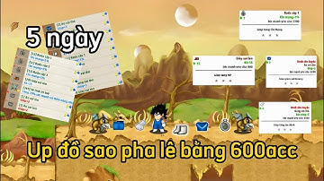 Ngọc Rồng Online || Up đồ sao pha lê sv12 trong 5 ngày = 600 acc