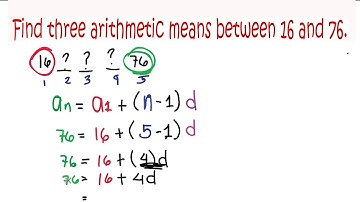 FINDING THE ARITHMETIC MEANS BETWEEN TWO NONCONSECUTIVE TERMS , TAGALOG