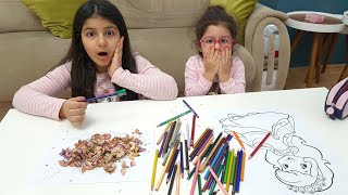 Yağmur Ve Yaprağin Boya Kalemleri̇ni̇n Ucu Kirik Çi̇lek Kizi Boyayamadilar Bütun Boyalarin Ucunu Açtik