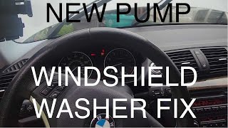 BMW 128i Windshield Washer Pump Replacement $9 DIY  CLOGGED FILTER  Same Procedure for Headlights