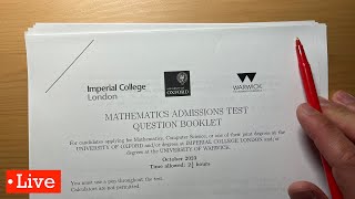 Live: Unboxing a University of Oxford Math Admission Test! @blackpenredpen