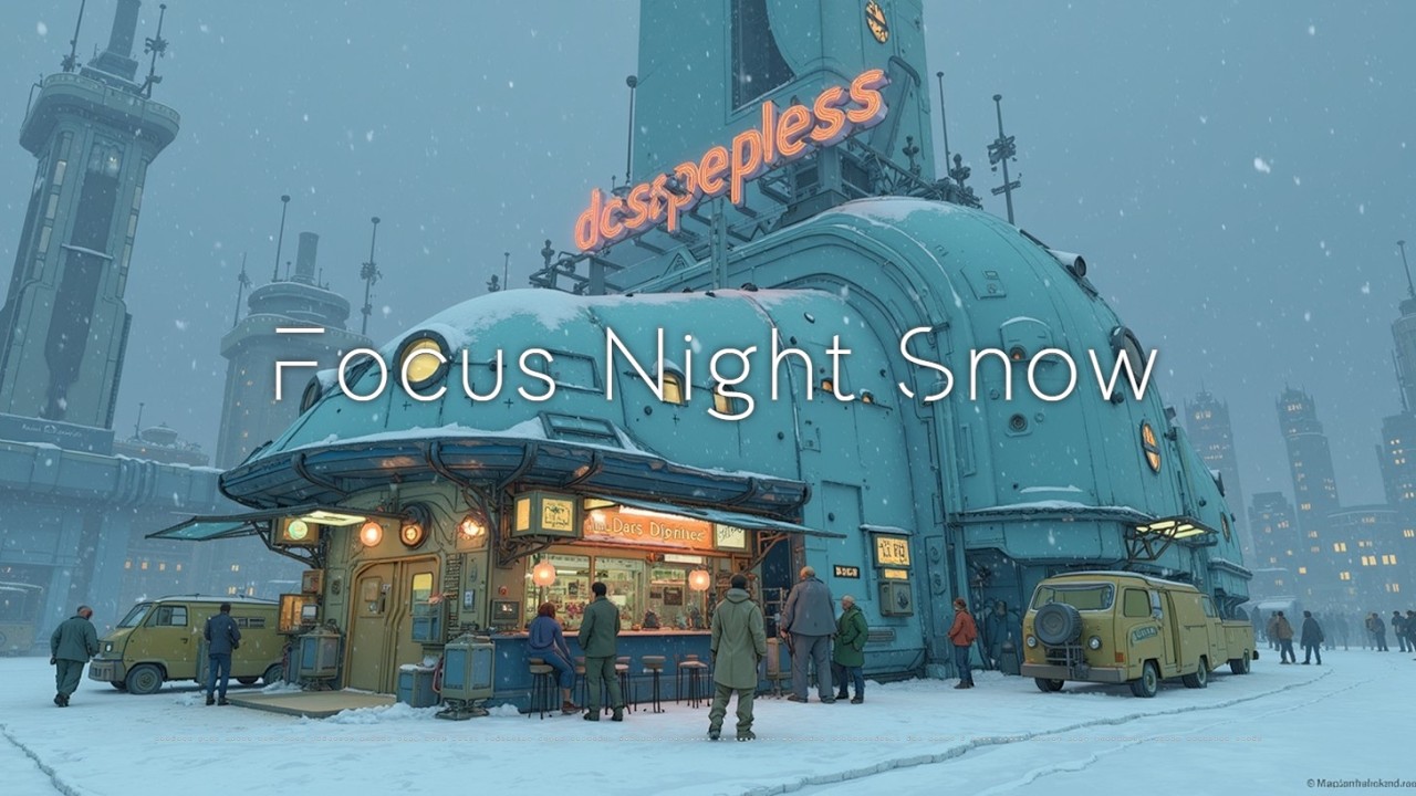 Музыка для глубокой работы зимой | Атмосфера ночного снегопада для концентрации