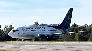 Nolinor 737-200 up close landing at Kingston