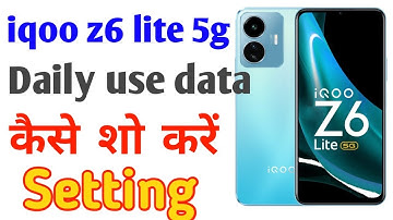 iqoo z6 lite 5g me daily usage data kaise show kare// how to show daily data use in iqoo z6 lite 5g/