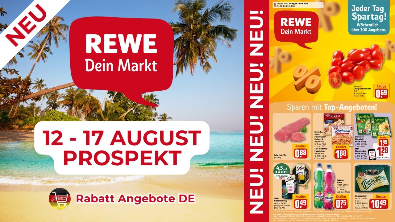 Rewe Rabatt REWE Prospekt Werbung | Rabatt Angebote DE - Prospekt Gültig von 12.08. ...