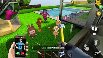 Scary Teacher 3D - troll Miss T many trap and ladders (Mod menu) gameplay part 5251 #scaryteacher3d